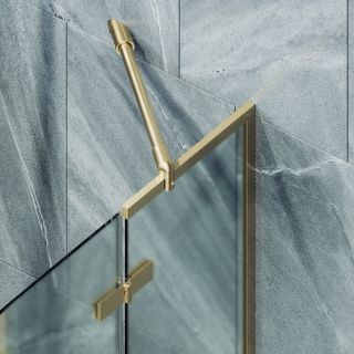 Шторка на ванну MaybahGlass MGV-661-3 69см золото